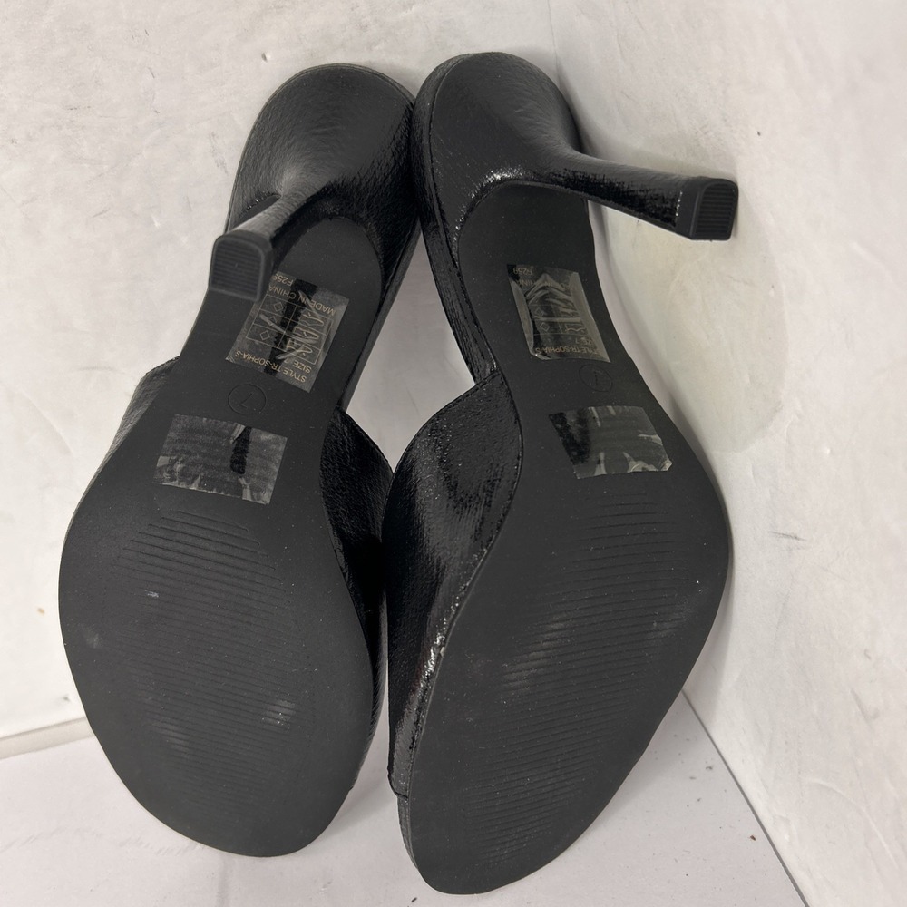 TRUE RELIGION Womens 7 Sophia Black Heeled Open Toe Sandals - Picture 6 of 10